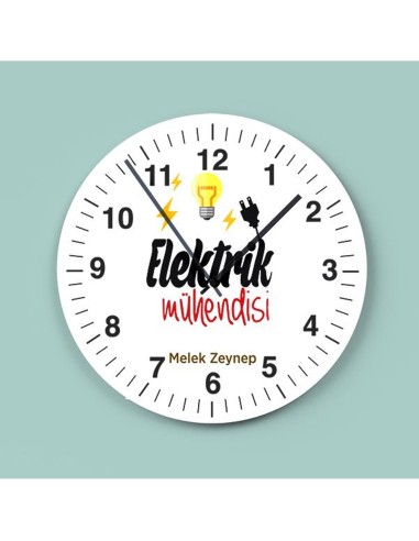 Kişiye Özel Elektrik Mühendisi Duvar Saati